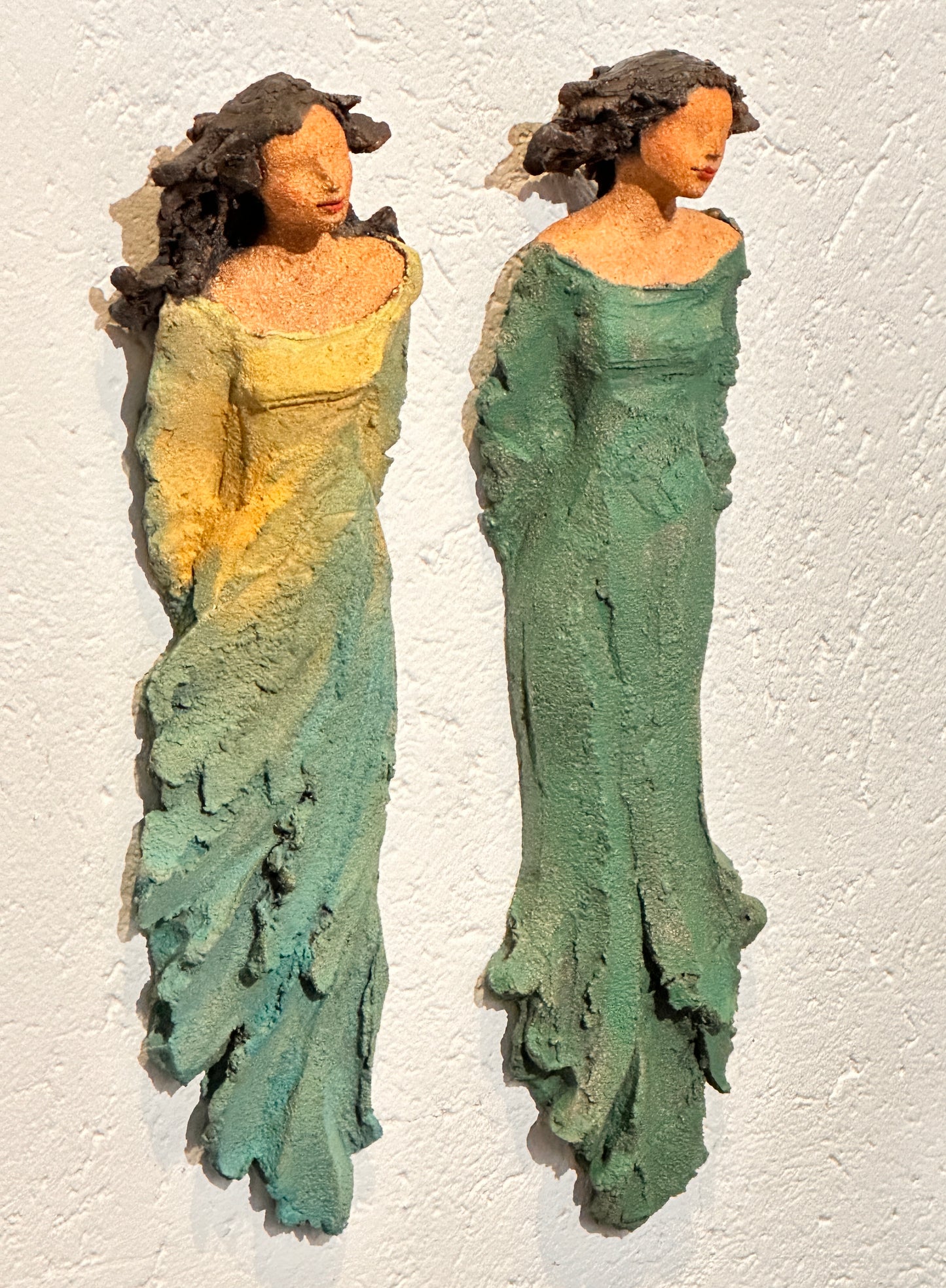 Veggdame lita blågrønn