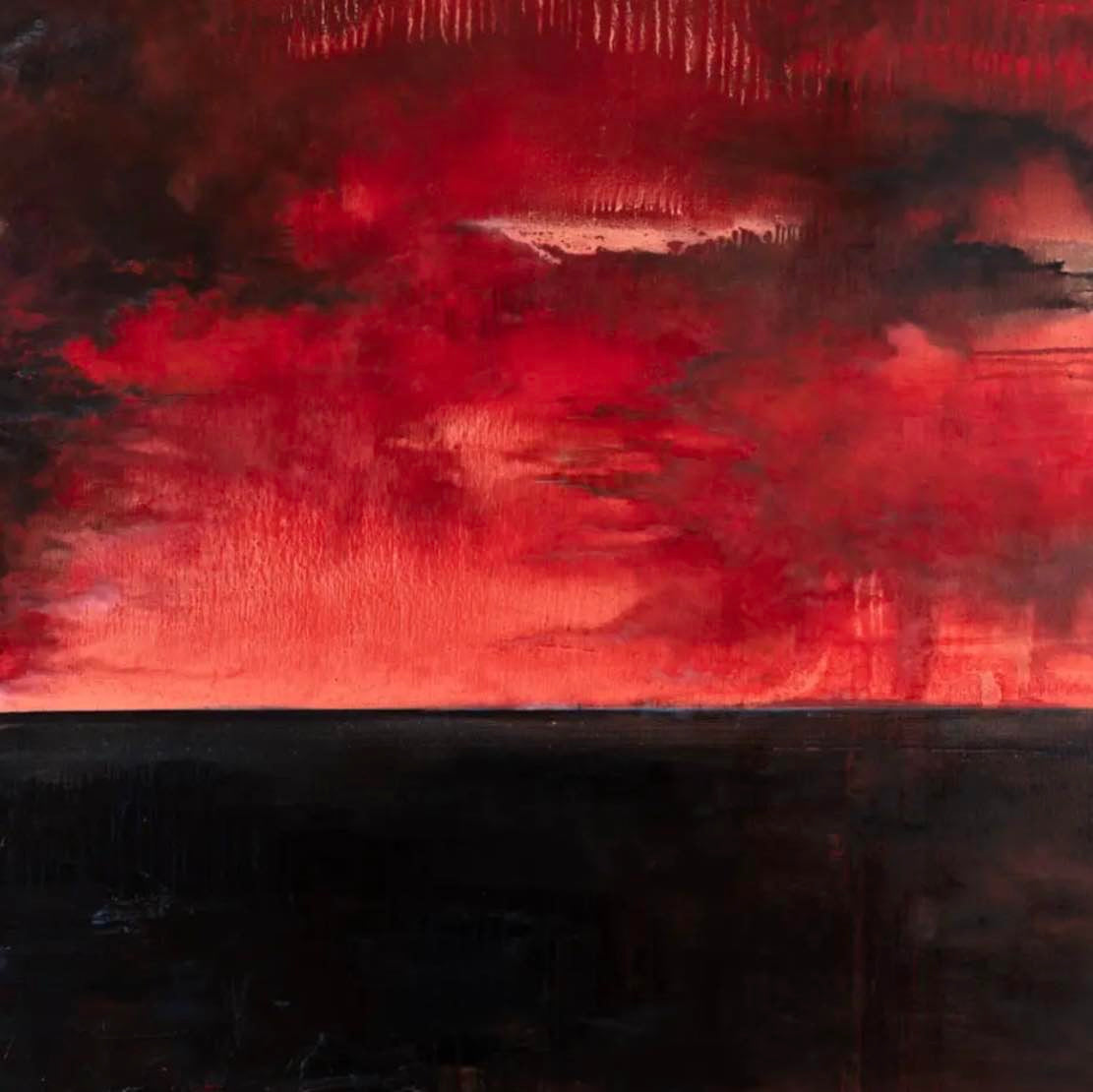 Red sky rising,originalmaleri