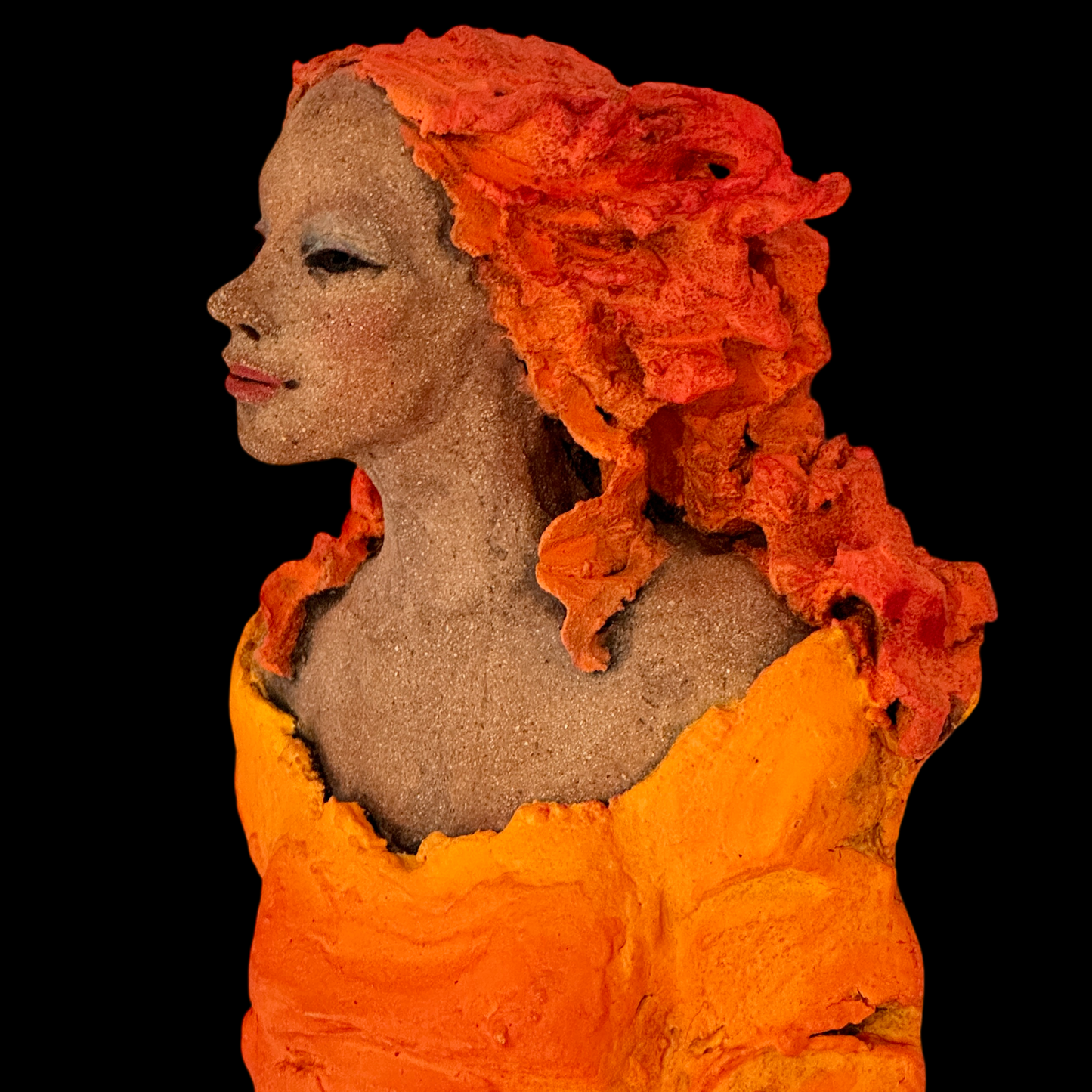 Lang veggdame -orange