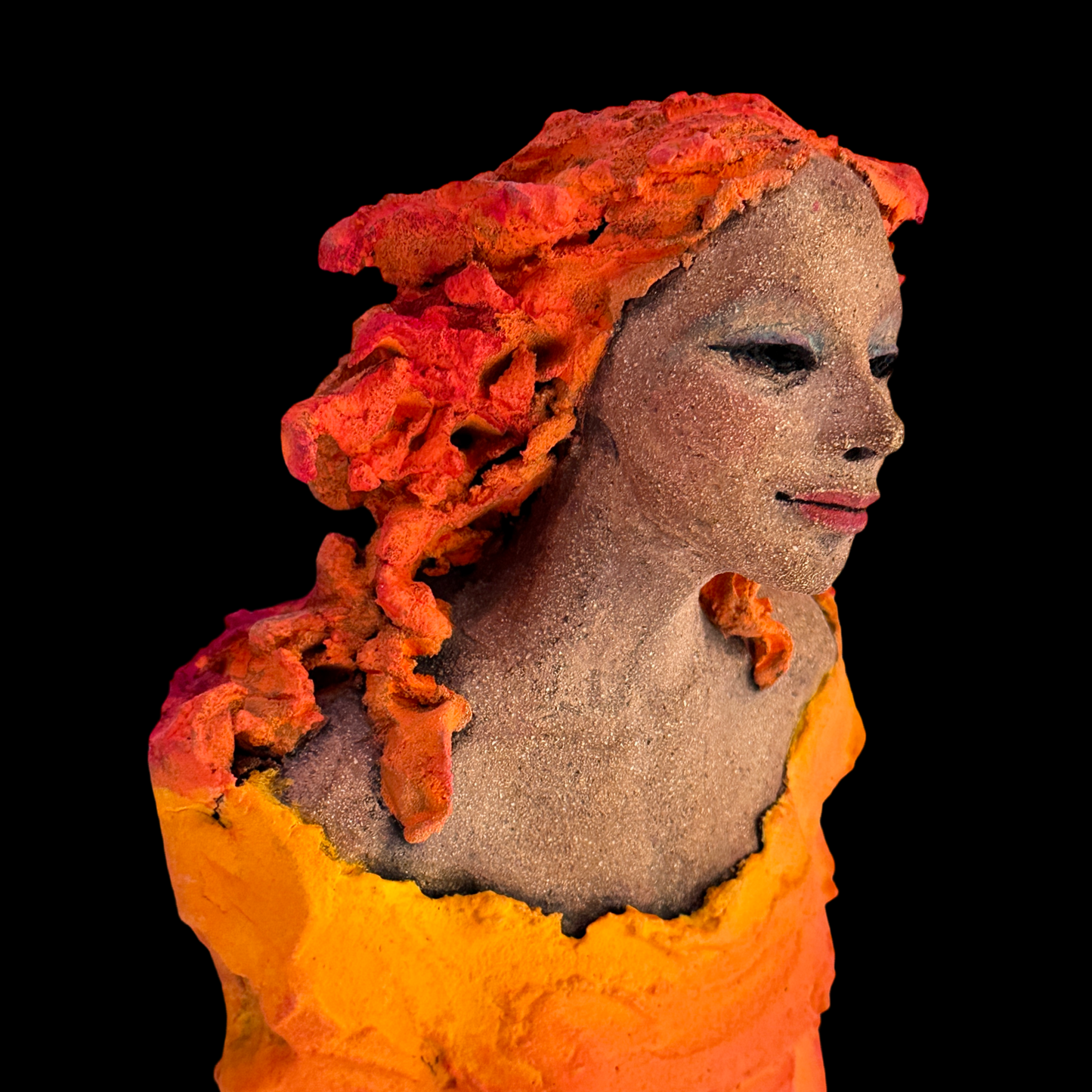 Lang veggdame -orange