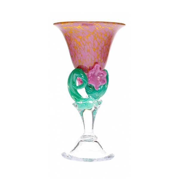 Skulpturell glass rosa