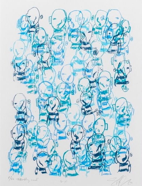 Blue Comforting Crowd