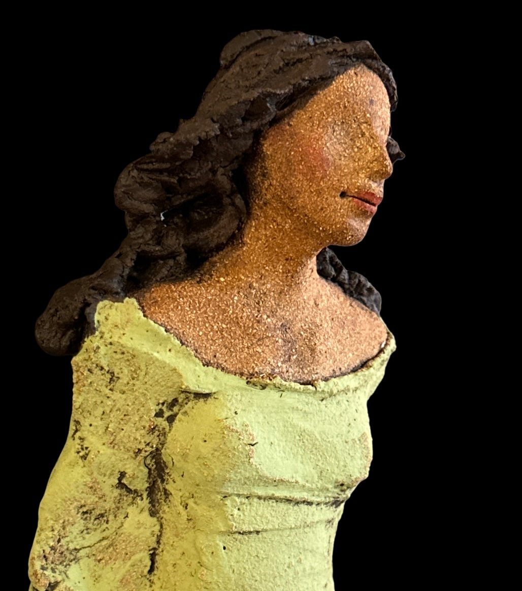 Grønn mellomstor veggdame