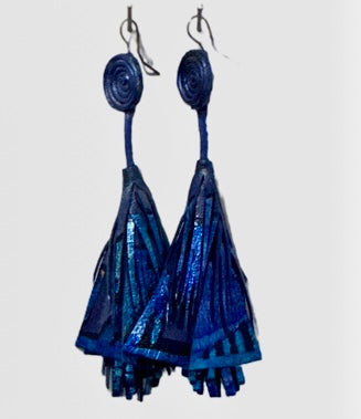 Øredobber, blå spiral