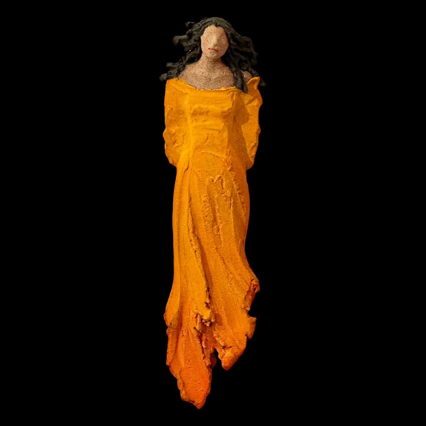 Veggdame orange | Ingun Dahlin | Galleri Fenka