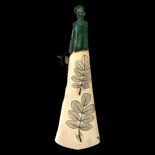 Nybpeblomstblad i grønn (vegg)