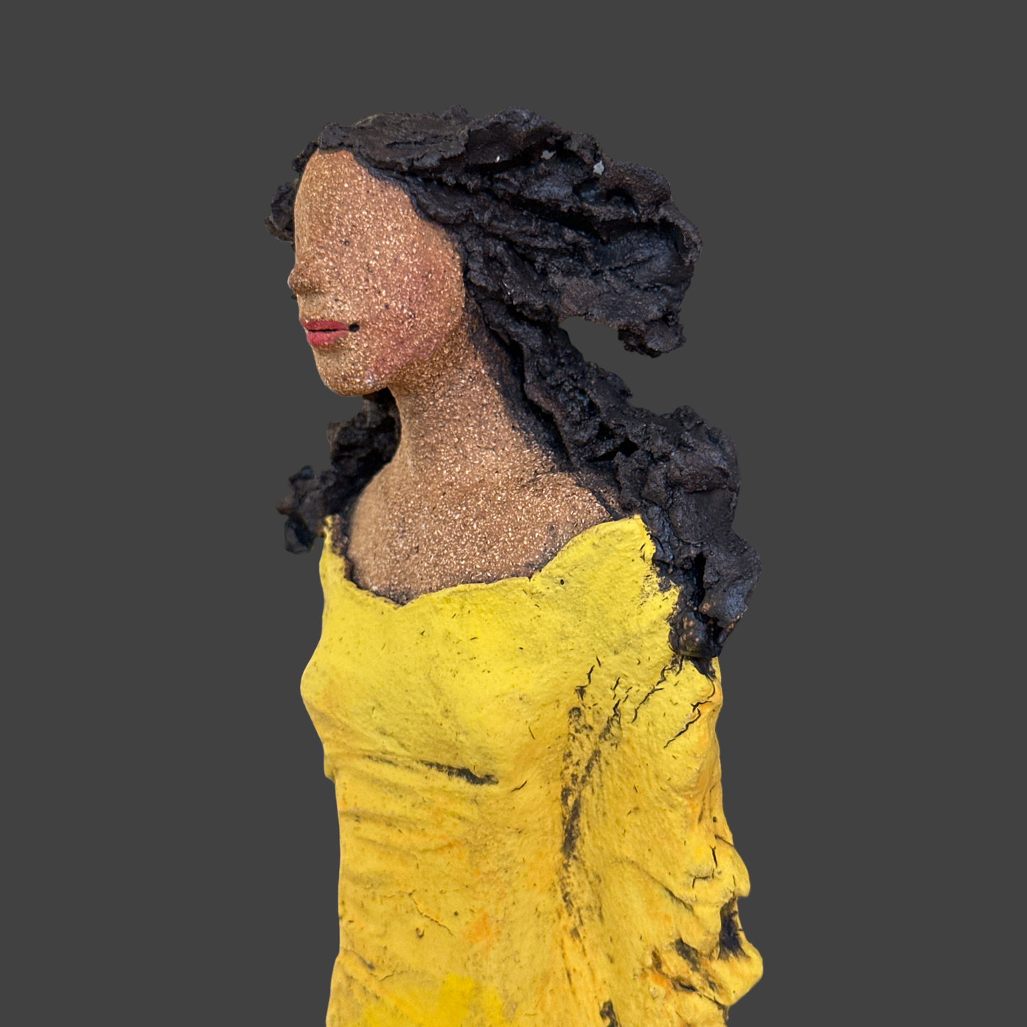 Gul mellomstor veggdame