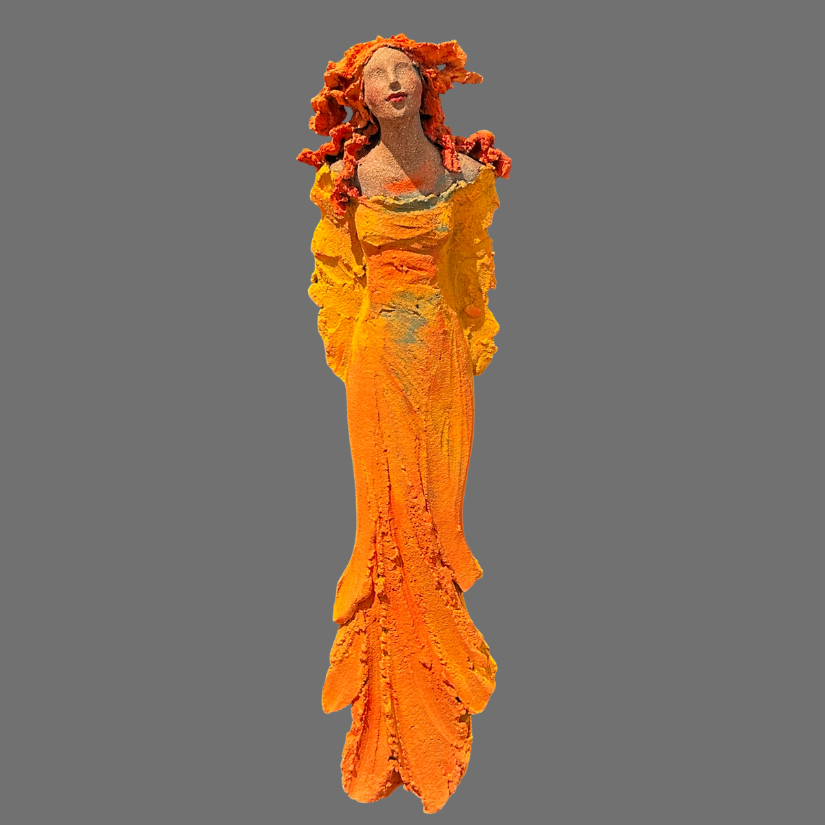 Mellomstor orange vegglampe