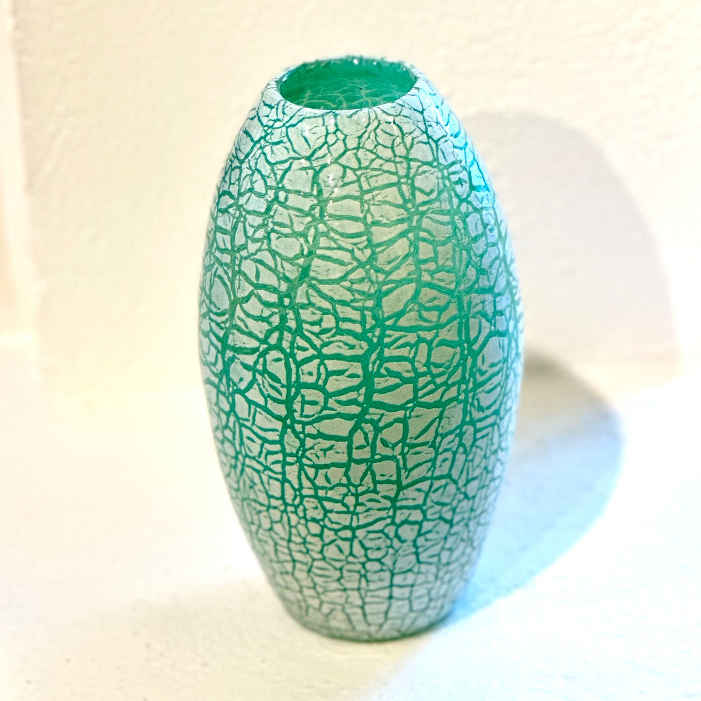 Grønn vase marmorert