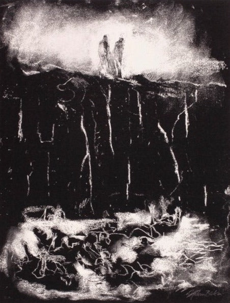 Meditasjon over Dantes Inferno nr 10 med sort ramme